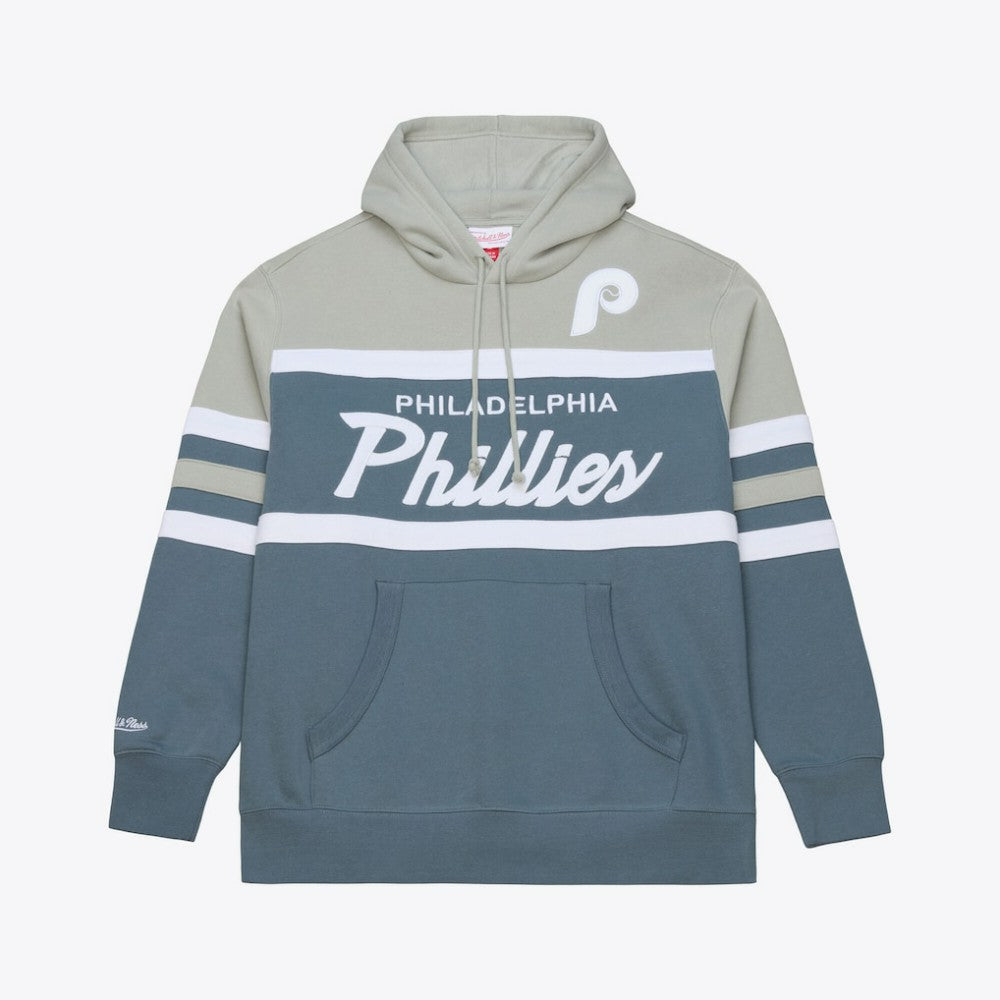 Philadelphia Phillies Mitchell & Ness Cooperstown Collection Thunderstorm Head Coach Hoodie Sale