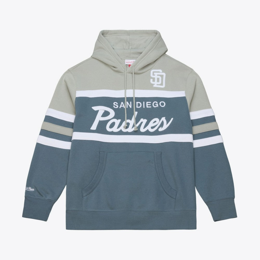 San Diego Padres Mitchell & Ness Cooperstown Collection Thunderstorm Head Coach Hoodie Near Me