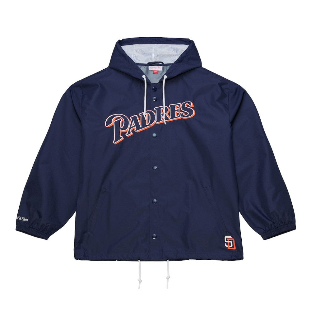 San Diego Padres Mitchell & Ness Full-Snap Hooded Coaches Jacket Discount