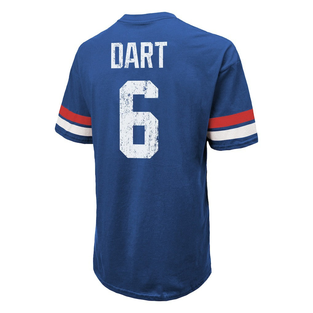 Jaxson Dart New York Giants Majestic Threads Oversized T-Shirt - Royal - NFL