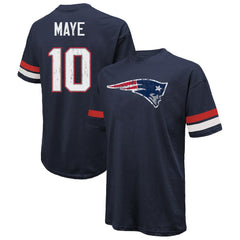 Drake Maye New England Patriots Majestic Threads Oversized T-Shirt - Navy - NFL