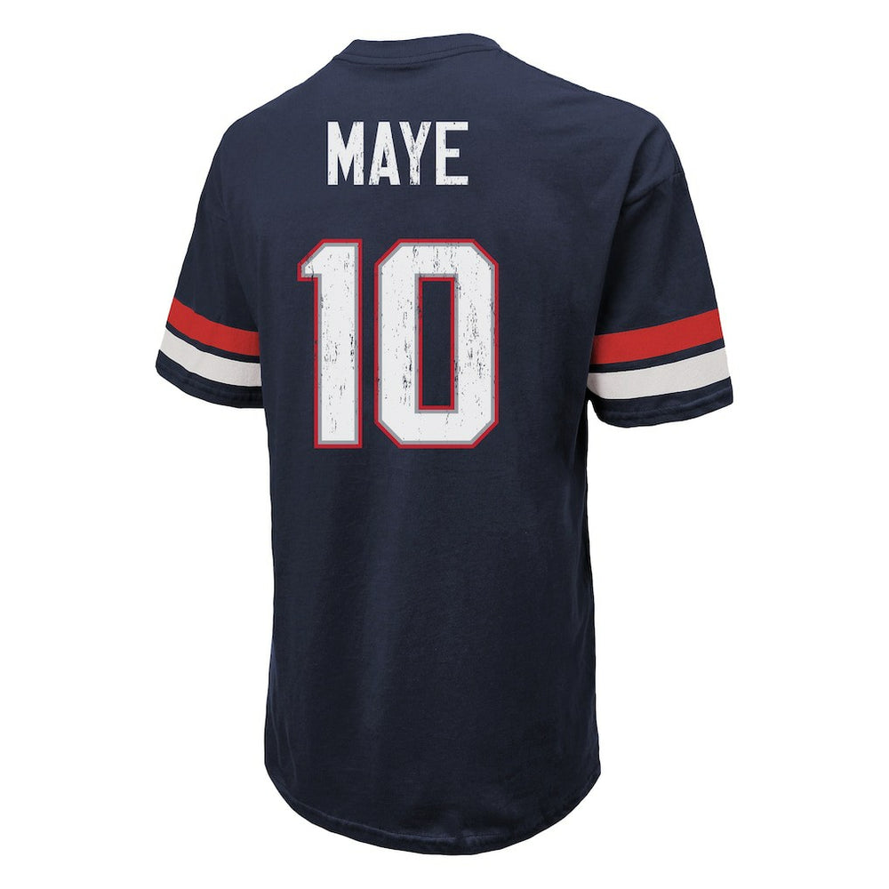 Drake Maye New England Patriots Majestic Threads Oversized T-Shirt - Navy - NFL