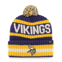 Minnesota Vikings '47 Bering Cuffed Knit Hat with Pom - Purple - 47 brand