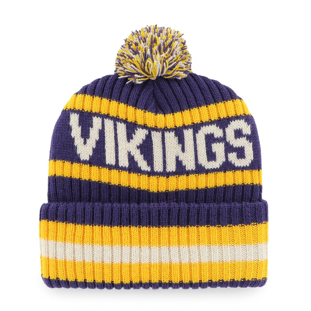 Minnesota Vikings '47 Bering Cuffed Knit Hat with Pom - Purple - 47 brand
