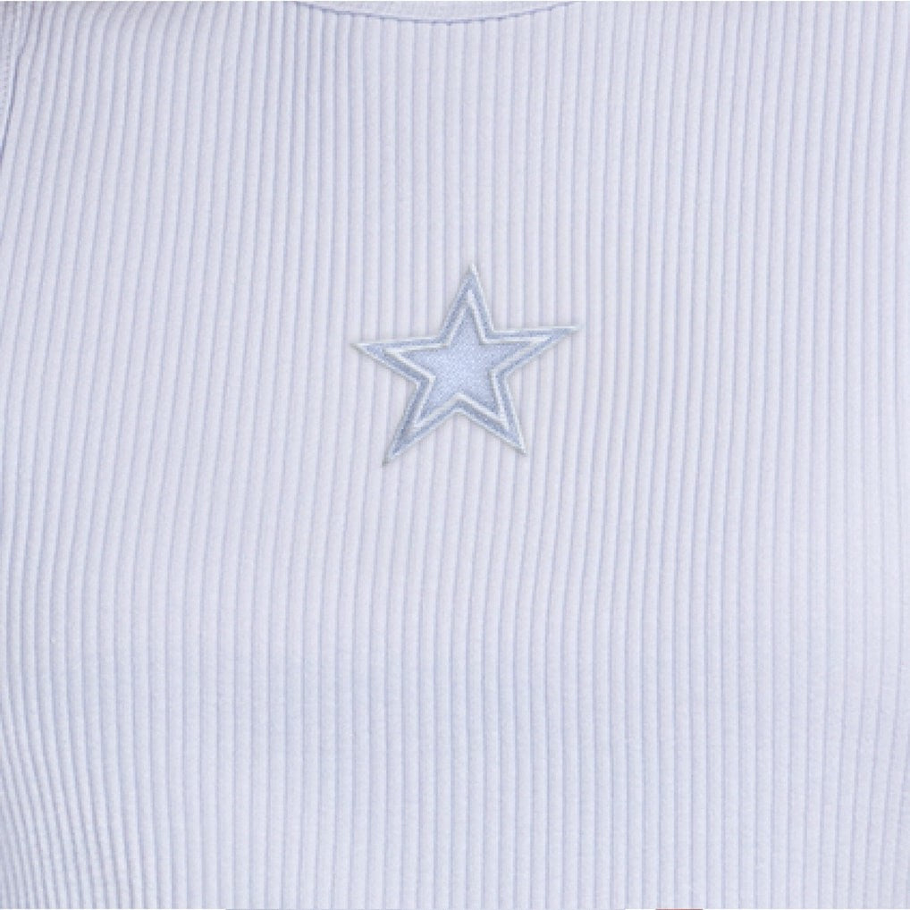Dallas Cowboys Starter Women's Travel Pastels Cropped Tank - Light Blue - NFL