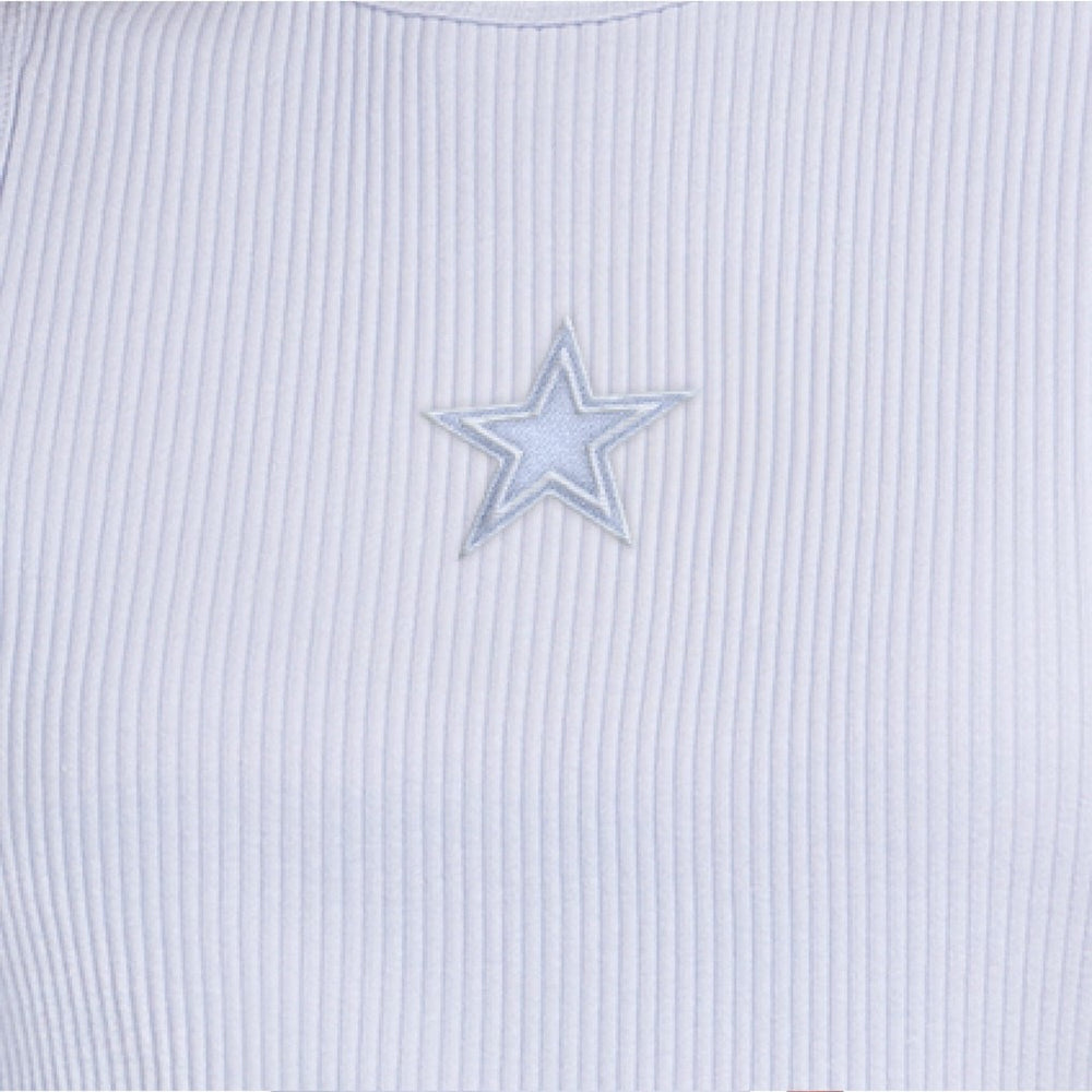 Dallas Cowboys Starter Women's Travel Pastels Cropped Tank - Light Blue - NFL
