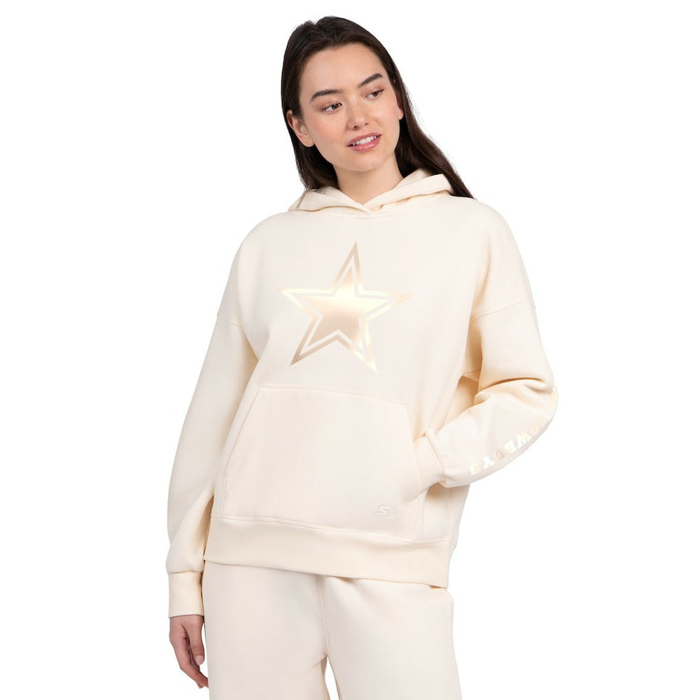 Dallas Cowboys Starter Women's Pastels Relaxed Travel Hoodie - Cream - NFL