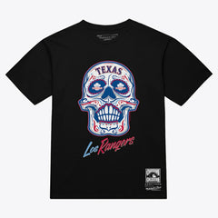 Texas Rangers Mitchell & Ness Women's Sugar Skull Boxy T-Shirt Discount
