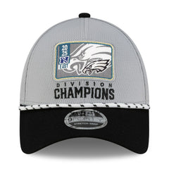Philadelphia Eagles New Era 2025 NFC East Division Champions Locker Room Trophy Collection 9FORTY Adjustable Hat - Gray/Black - NFL