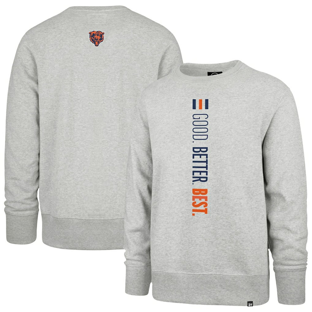 Chicago Bears '47 Good. Better. Best. Franklin Sweatshirt - Heather Gray - 47 brand