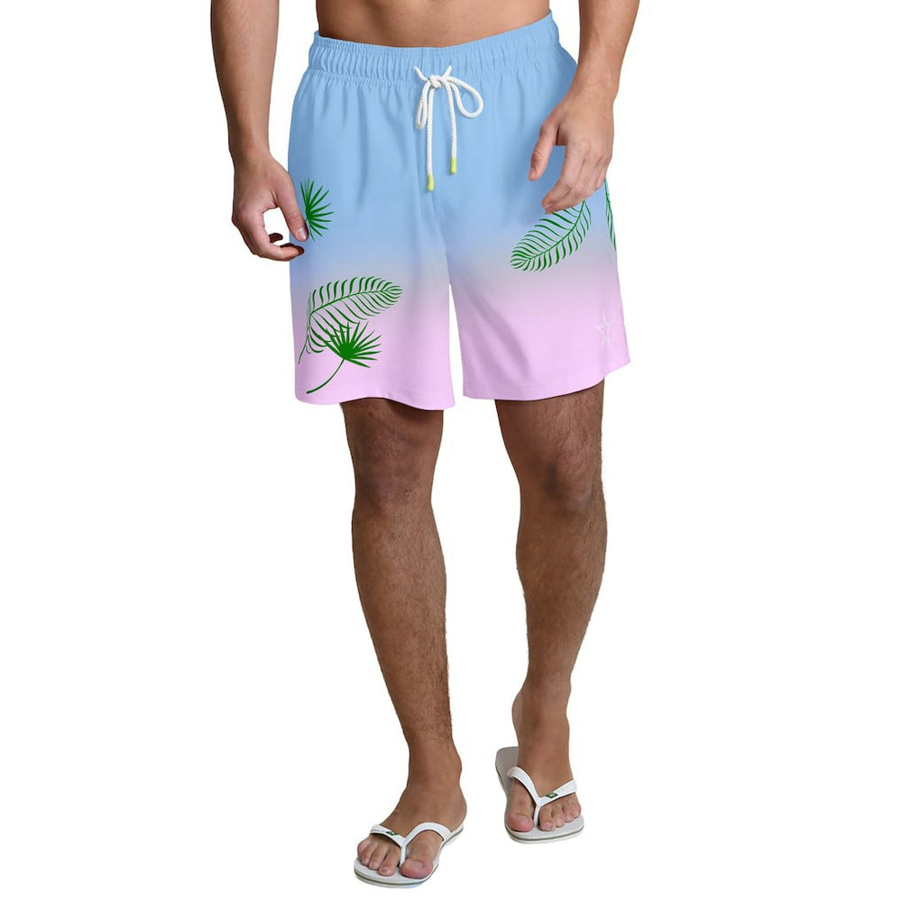 Dallas Cowboys Margaritaville Sunset On The Beach Swim Shorts - Light Blue - NFL