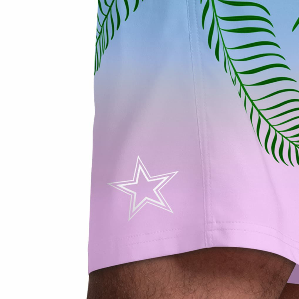 Dallas Cowboys Margaritaville Sunset On The Beach Swim Shorts - Light Blue - NFL
