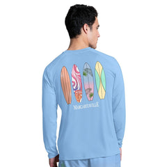 Dallas Cowboys Margaritaville Life's A Beach Long Sleeve Rashguard - Light Blue - NFL