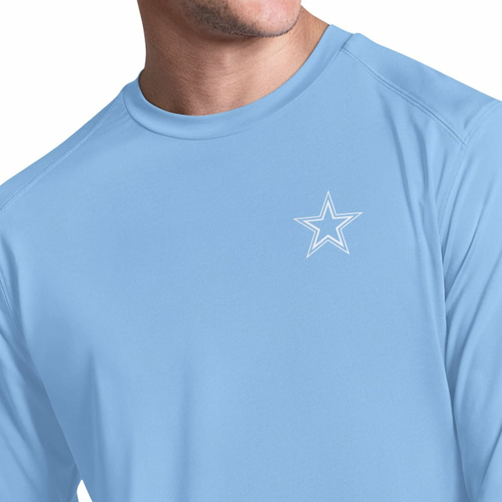 Dallas Cowboys Margaritaville Life's A Beach Long Sleeve Rashguard - Light Blue - NFL