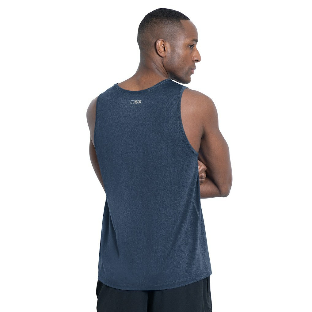 Dallas Cowboys MSX by Michael Strahan Energy Scoop Neck Tank Top - Navy - NFL