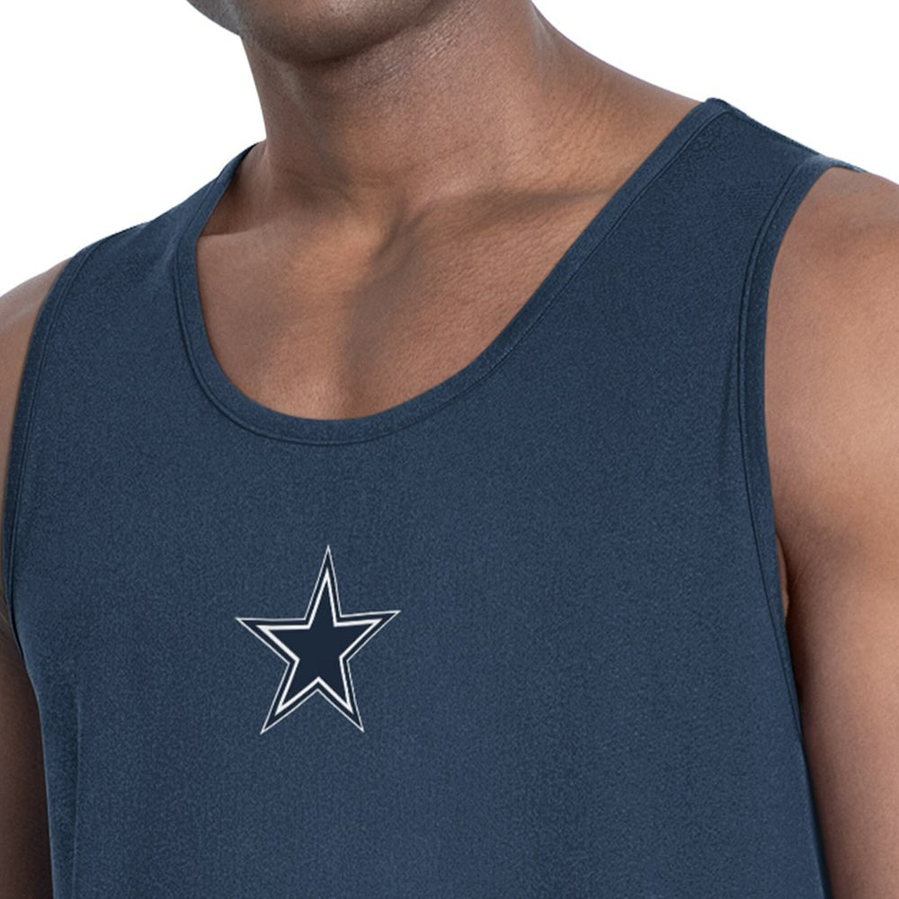 Dallas Cowboys MSX by Michael Strahan Energy Scoop Neck Tank Top - Navy - NFL