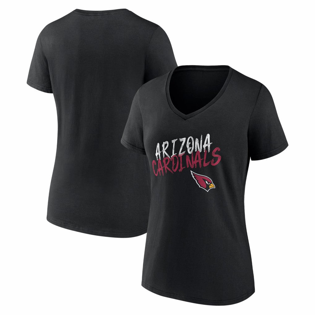 Arizona Cardinals Women's Hustle V-Neck T-Shirt - Black - NFL