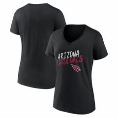 Arizona Cardinals Women's Hustle V-Neck T-Shirt - Black - NFL