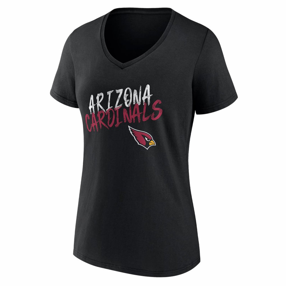 Arizona Cardinals Women's Hustle V-Neck T-Shirt - Black - NFL