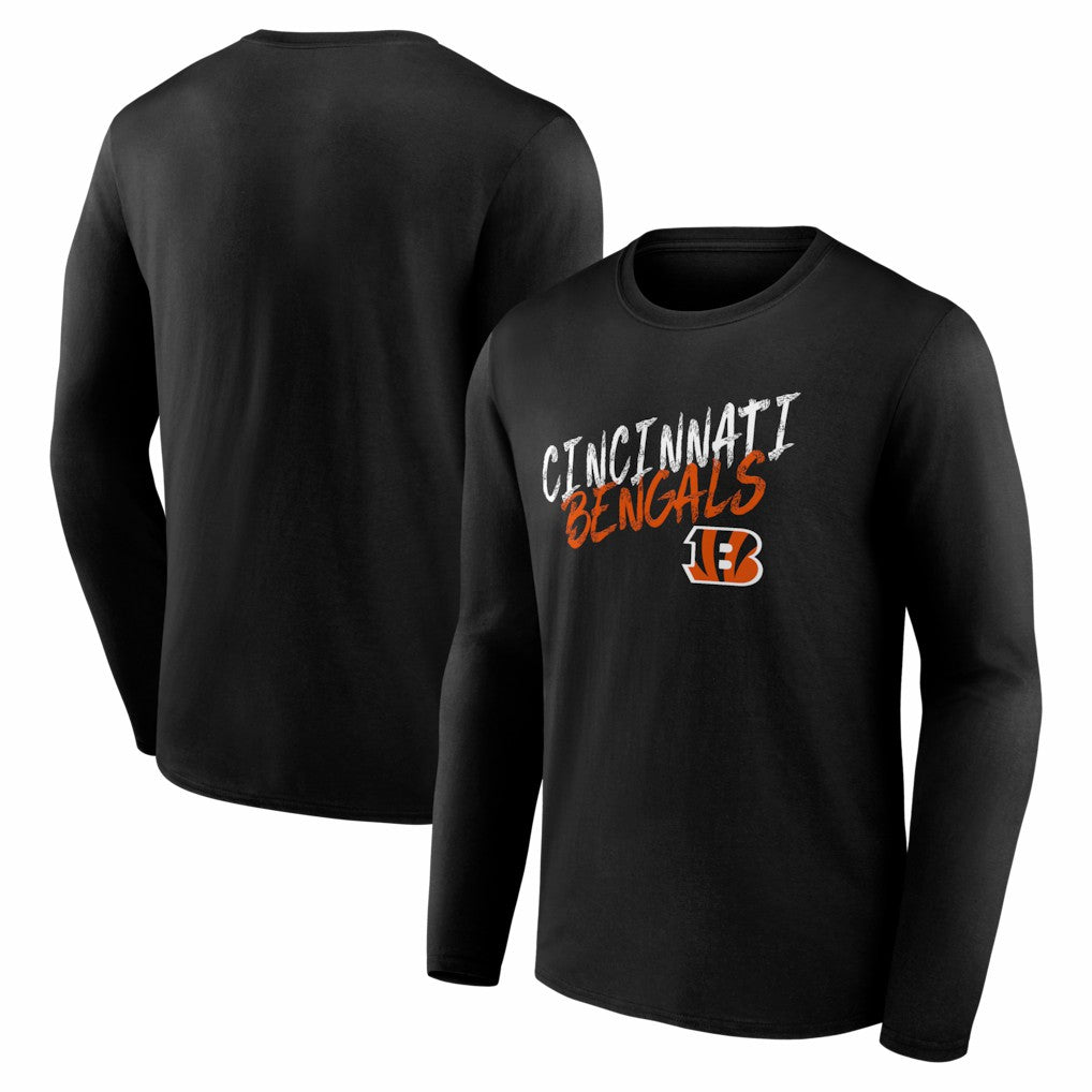 Cincinnati Bengals Hustle Long Sleeve T-Shirt - Black - NFL