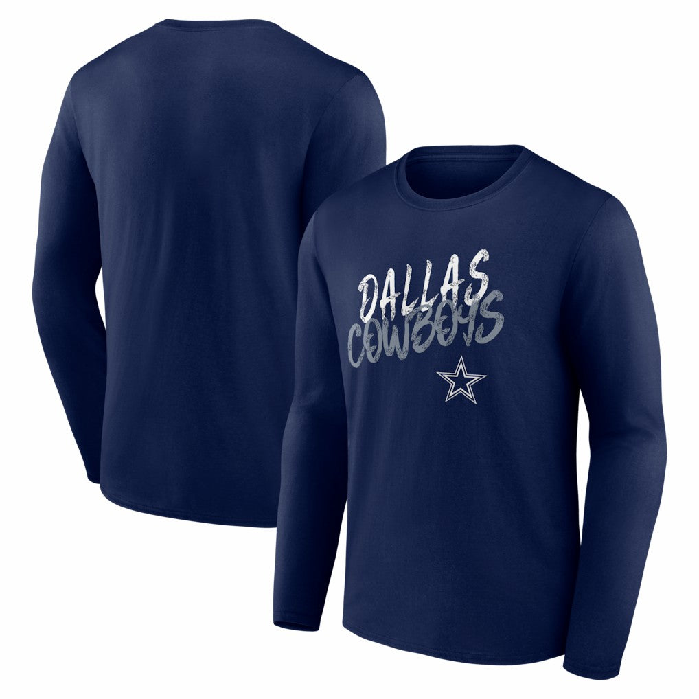 Dallas Cowboys Hustle Long Sleeve T-Shirt - Navy - NFL