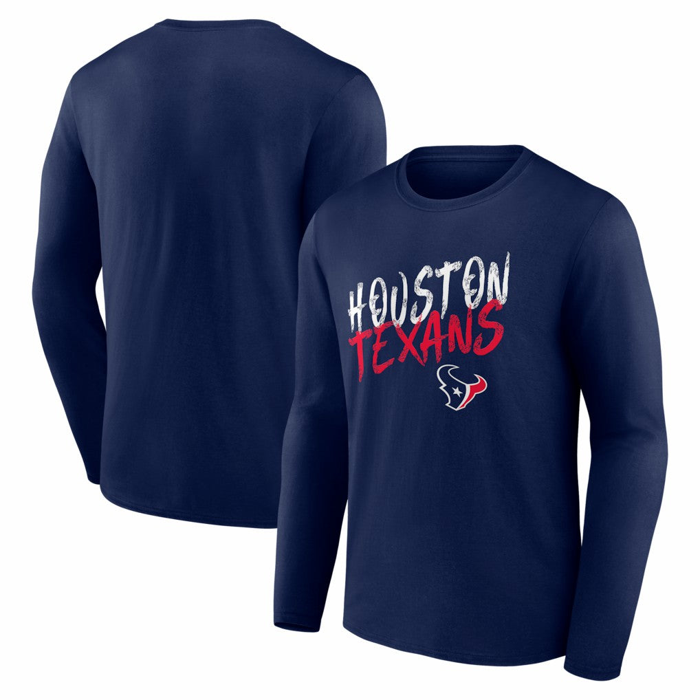 Houston Texans Hustle Long Sleeve T-Shirt - Navy - NFL
