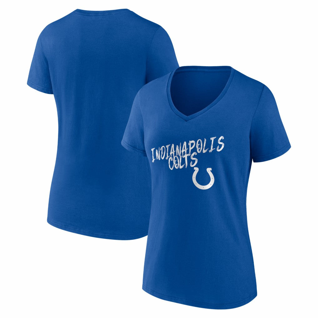 Indianapolis Colts Women's Hustle V-Neck T-Shirt - Royal - NFL