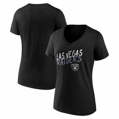 Las Vegas Raiders Women's Hustle V-Neck T-Shirt - Black - NFL