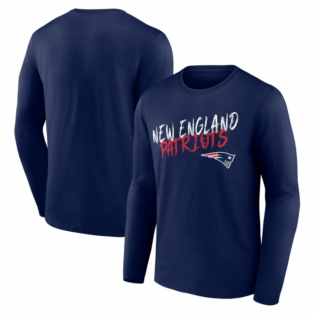 New England Patriots Hustle Long Sleeve T-Shirt - Navy - NFL