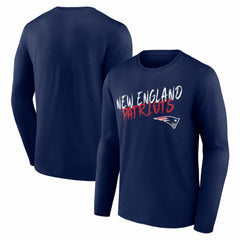 New England Patriots Hustle Long Sleeve T-Shirt - Navy - NFL