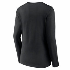 New Orleans Saints Women's Hustle Long Sleeve V-Neck T-Shirt - Black - NFL