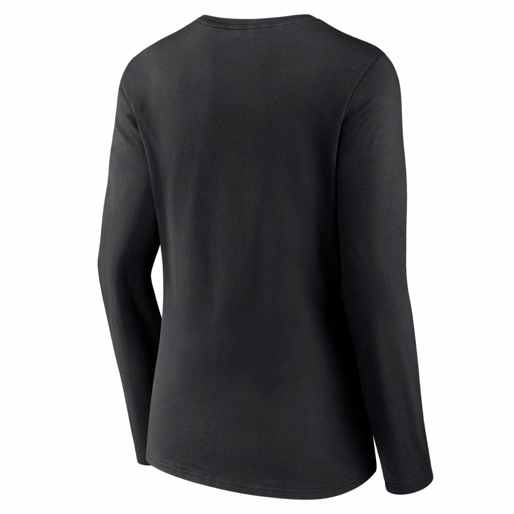 New York Jets Women's Hustle Long Sleeve V-Neck T-Shirt - Black - NFL