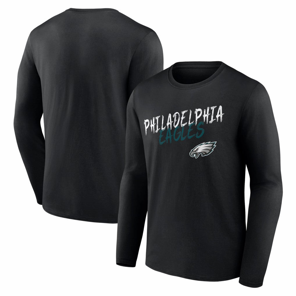 Philadelphia Eagles Hustle Long Sleeve T-Shirt - Black - NFL