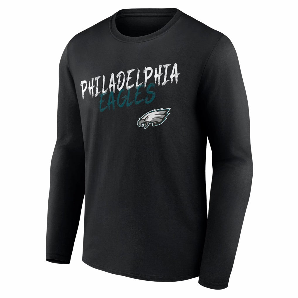 Philadelphia Eagles Hustle Long Sleeve T-Shirt - Black - NFL