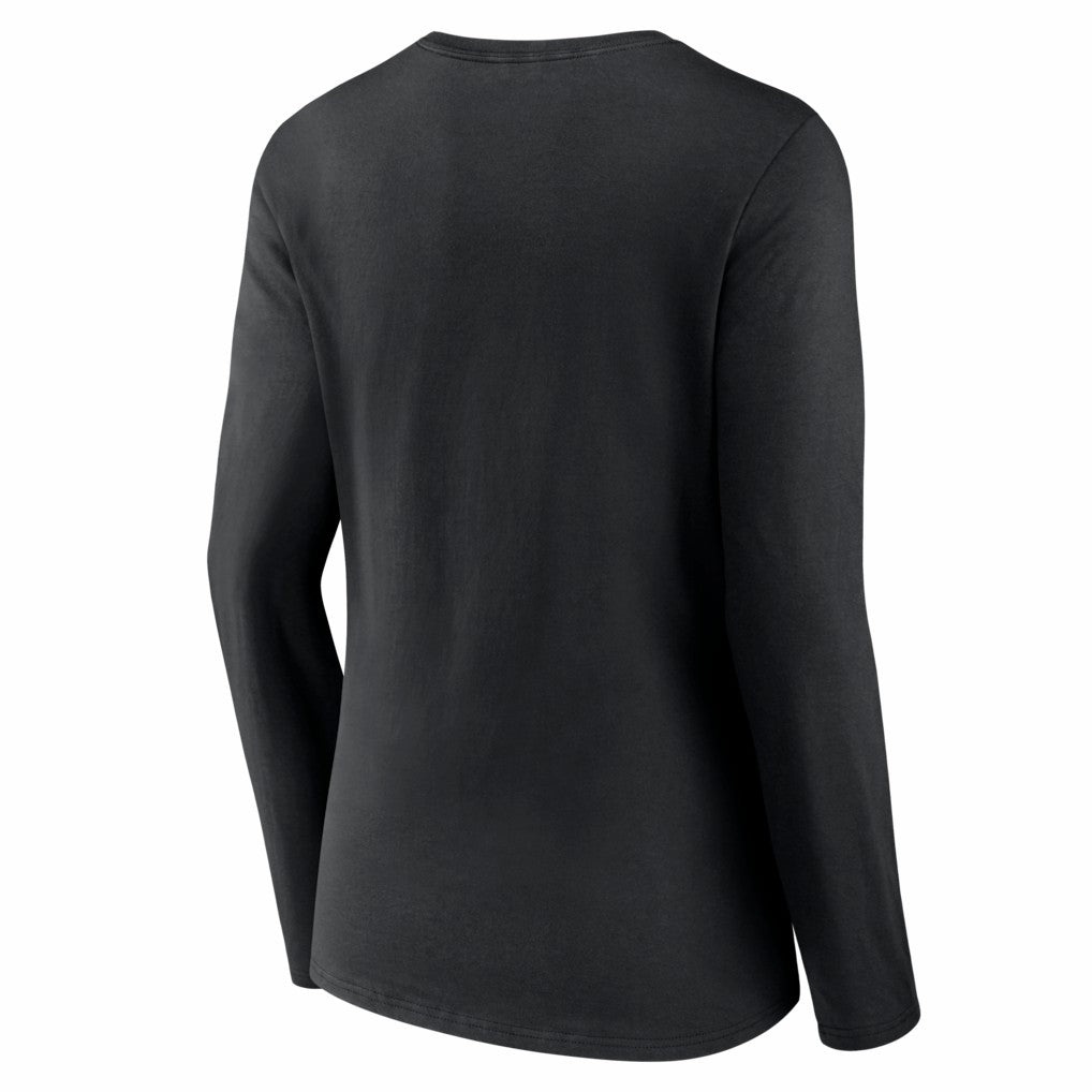 Pittsburgh Steelers Women's Hustle Long Sleeve V-Neck T-Shirt - Black - NFL