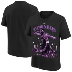 Nike Anthony Edwards Minnesota Timberwolves Youth City Edition Player T-Shirt Black