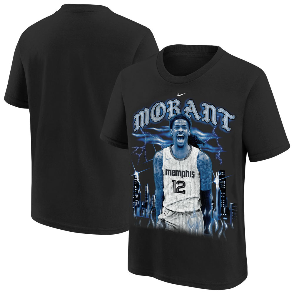 Nike Ja Morant Memphis Grizzlies Youth City Edition Player T-Shirt Black