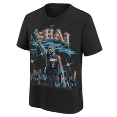 Nike Shai Gilgeous-Alexander Oklahoma City Thunder Youth City Edition Player T-Shirt Black