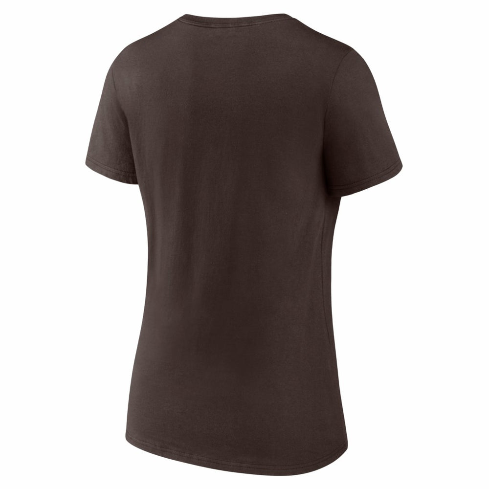 Cleveland Browns Women's Hustle V-Neck T-Shirt - Brown - NFL