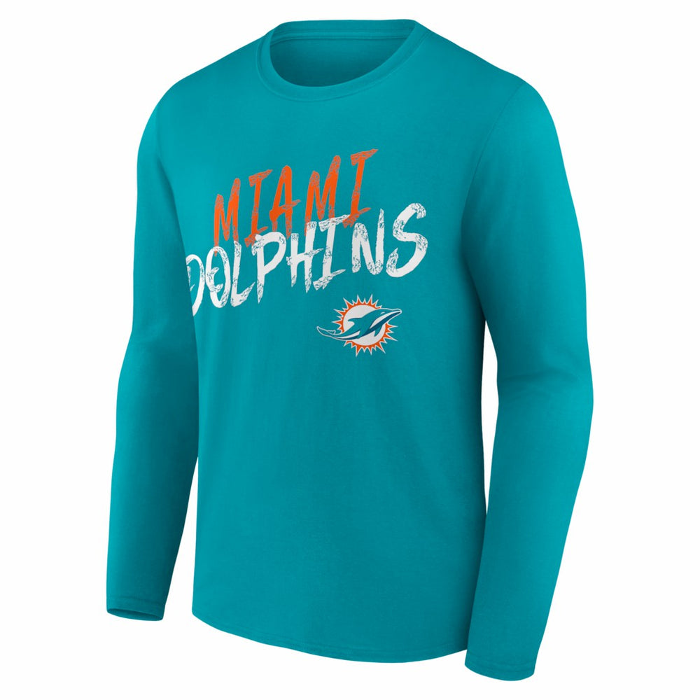 Miami Dolphins Hustle Long Sleeve T-Shirt - Aqua - NFL