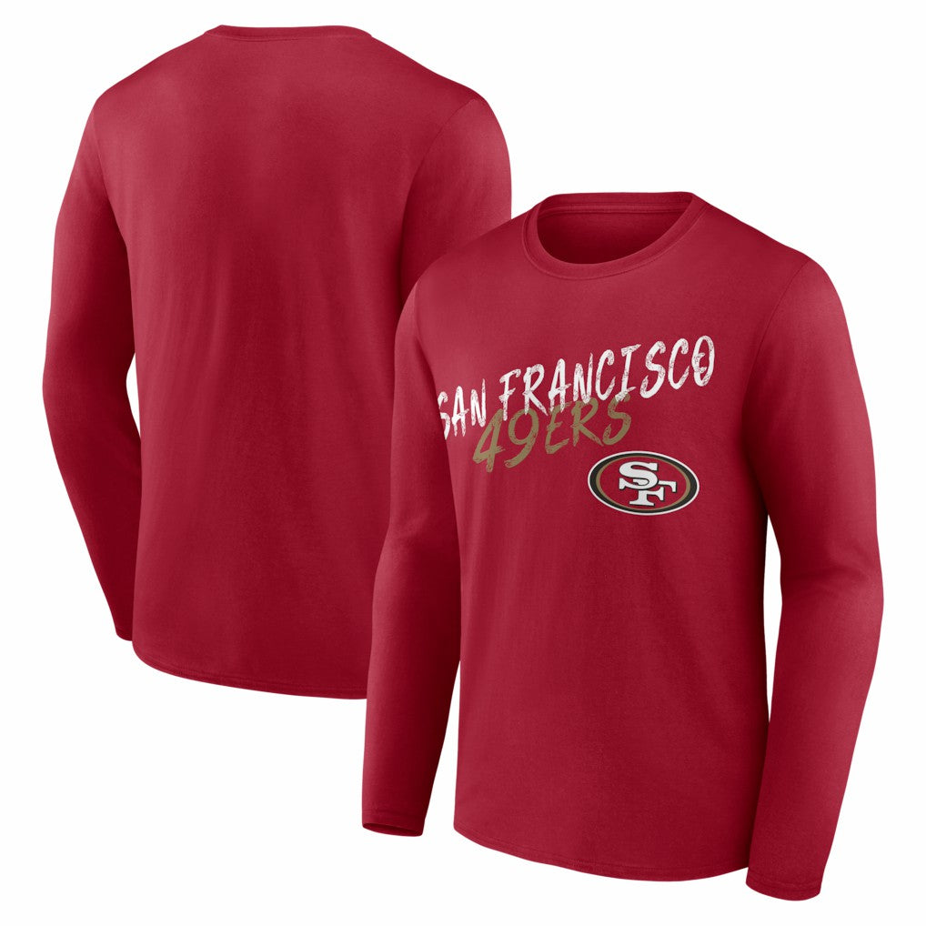 San Francisco 49ers Hustle Long Sleeve T-Shirt - Scarlet - NFL