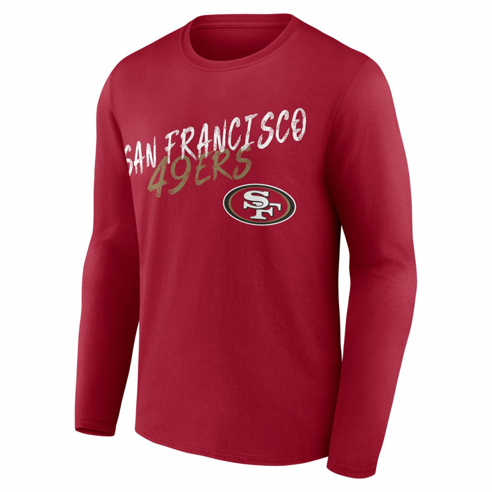 San Francisco 49ers Hustle Long Sleeve T-Shirt - Scarlet - NFL