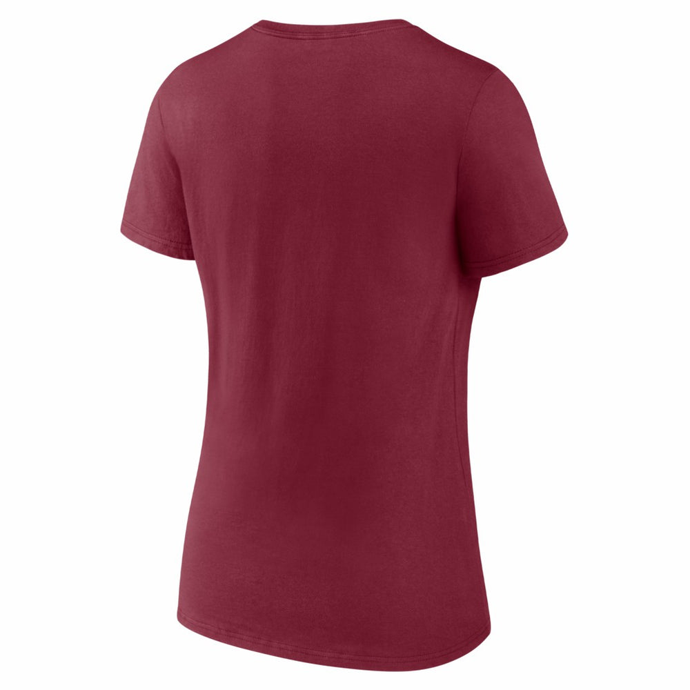 Washington Commanders Women's Hustle V-Neck T-Shirt - Burgundy - NFL