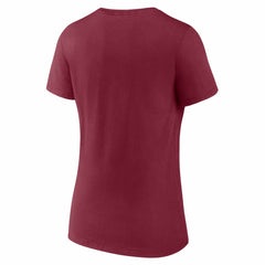 Washington Commanders Women's Hustle V-Neck T-Shirt - Burgundy - NFL