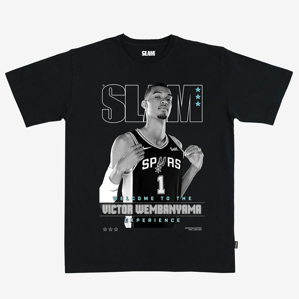 Victor Wembanyama San Antonio Spurs Unisex SLAM Cover T-Shirt Black