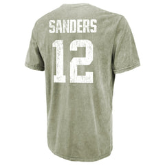 Shedeur Sanders Cleveland Browns Majestic Threads Mineral Wash Name & Number T-Shirt - Moss Green - NFL