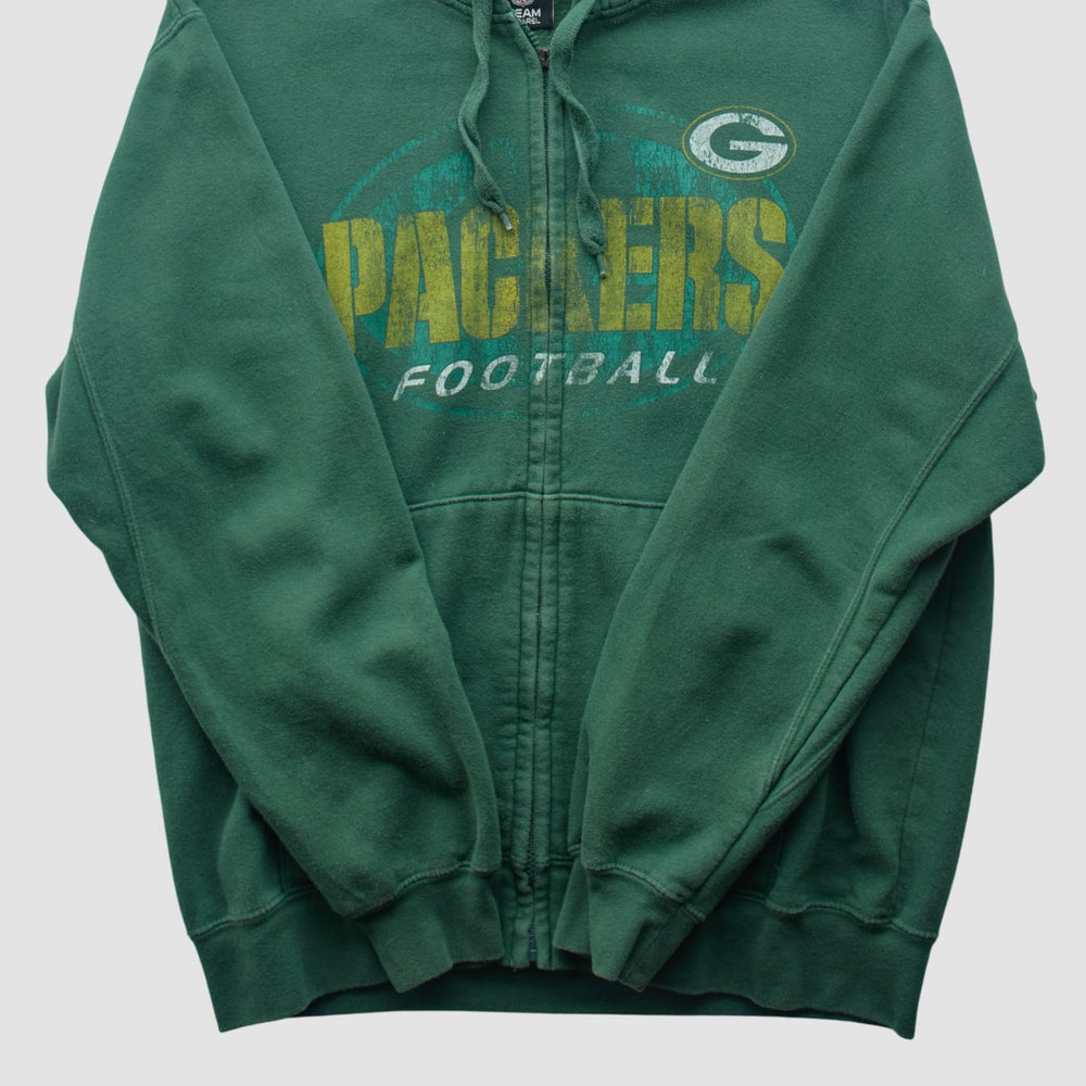Green Bay Packers Team Edition Apparel 2010s Hooded Full Zip Sweatshirt - Green Vintage - Fanatics