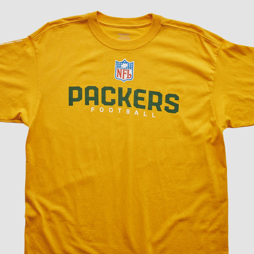 Green Bay Packers Reebok 2000s T-shirt - Yellow Vintage - Fanatics