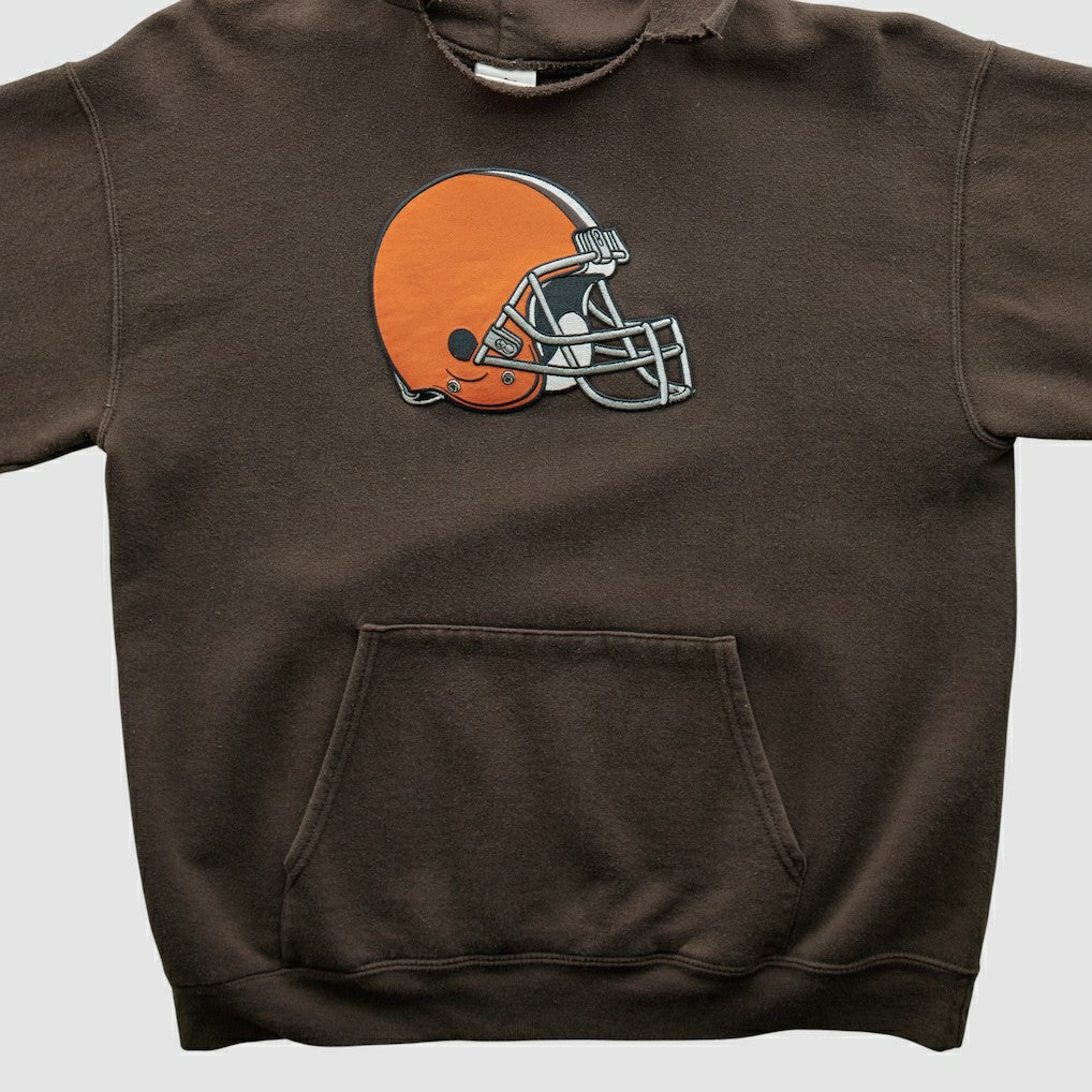 Cleveland Browns NFL 2000s Hooded Pullover Sweatshirt - Brown Vintage - Fanatics