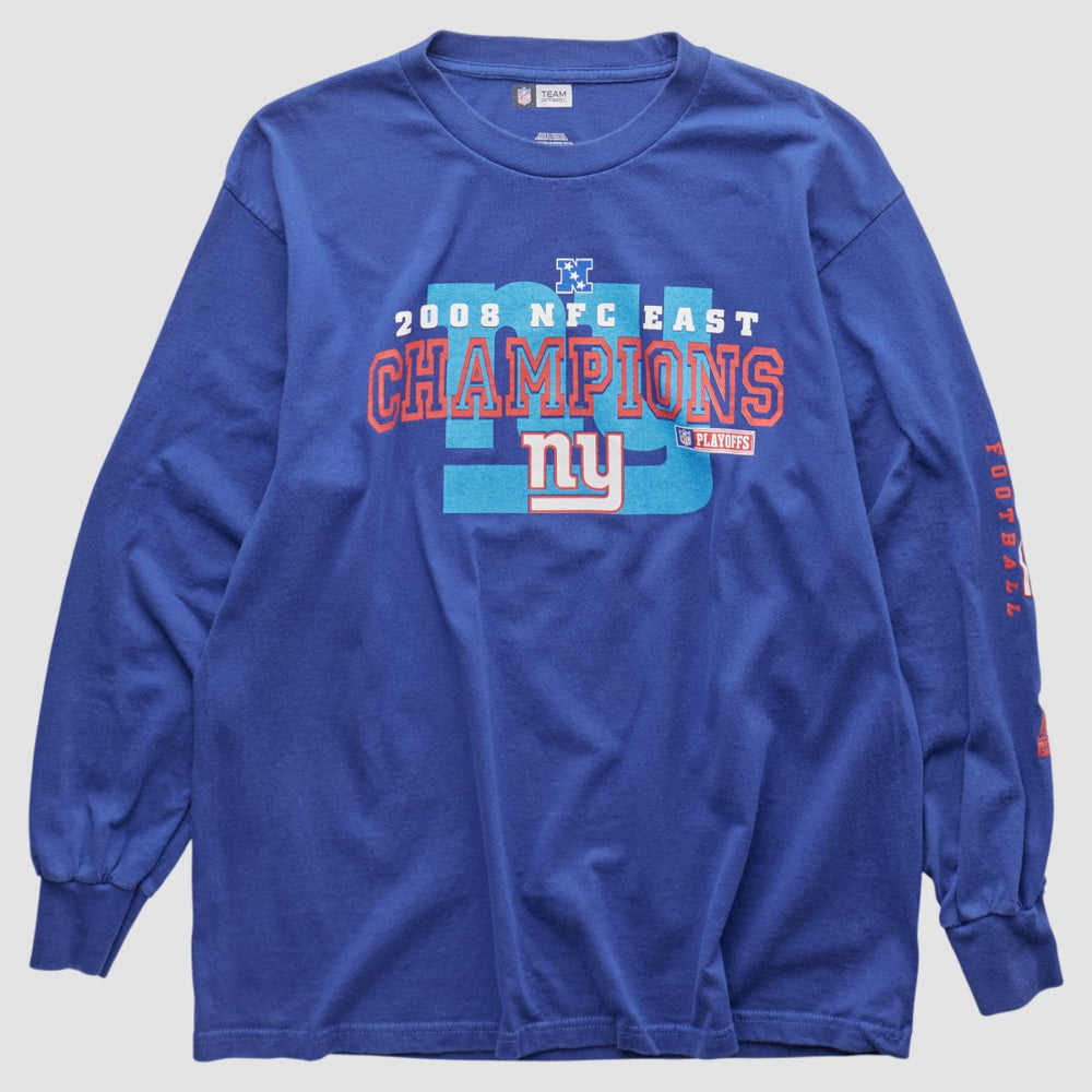 New York Giants NFL 2008 Long Sleeve T-shirt - Blue Vintage - Fanatics